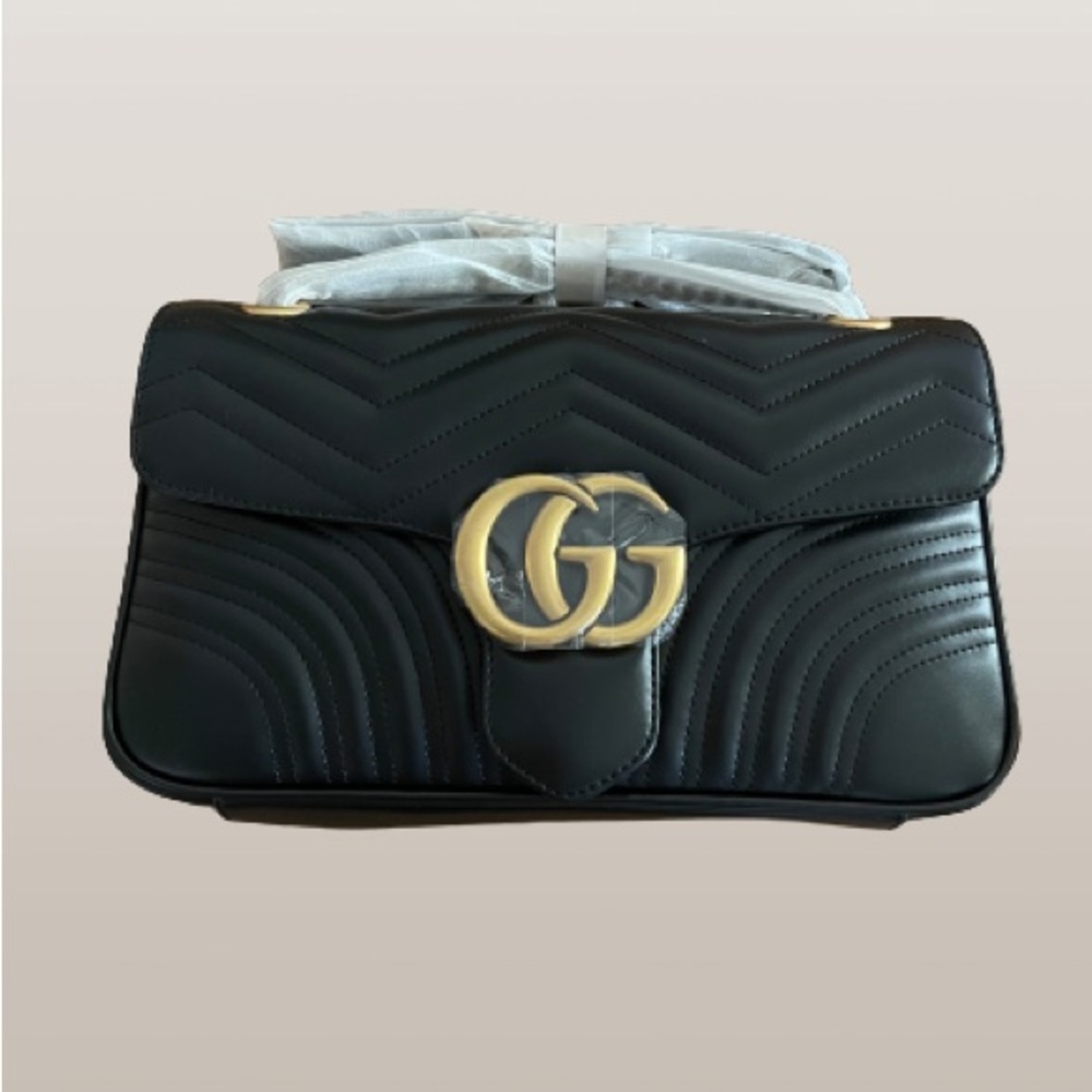 SOLD !! "GG Marmont" black quilted crossbody